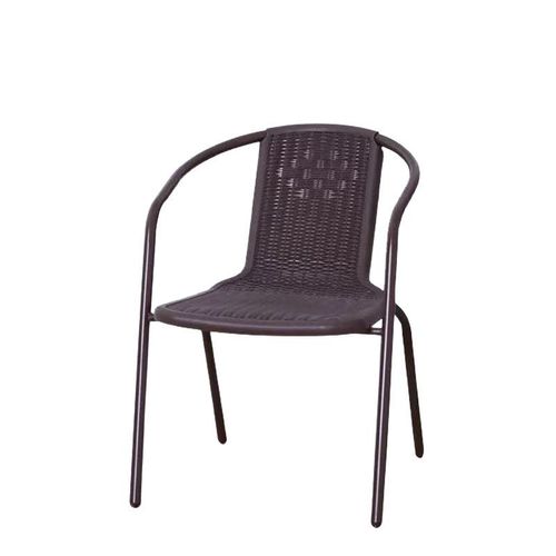 Outdoor plastic chair courtyard open-air leisure home use balcony iron garden waterproof wicker-style milk tea shop dining chair