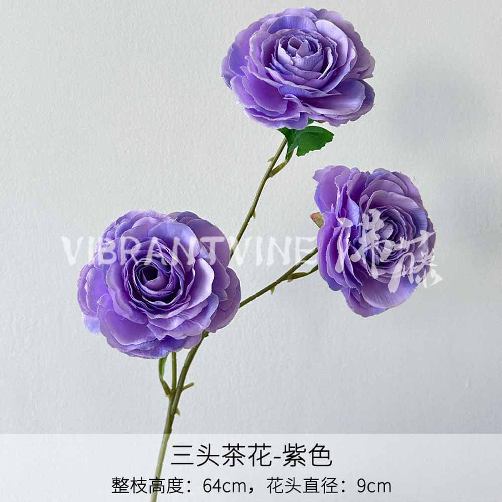 Púrpura de la boda flor artificial salón de bodas Camino de plomo techo arreglo floral Hotel Bienvenido arco piso decorativo flor artificial