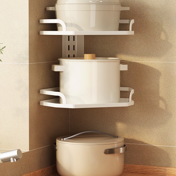 Pot wall hanging can adjust the triangle kitchen home multi -layer…
