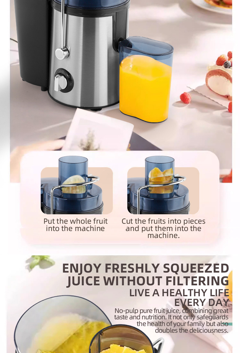 Centrifugal Juicer Machine Stainless Steel For Fruit And Veggie_voghion.com