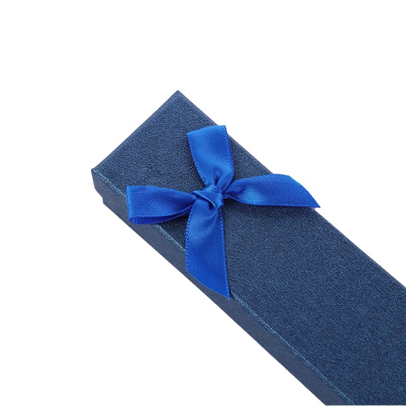 Caja rectangular simple estilo retro horquilla caja pluma caja marcador caja collar caja de joyería