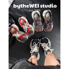 bytheWEI【小罗老爹】小众设计师款秋季新款老爹鞋厚底运动休闲鞋