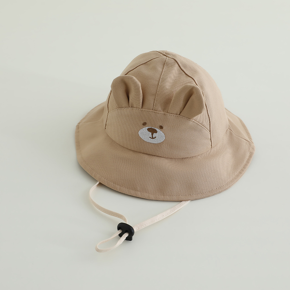 Sombrero para el sol para bebés, estilo lindo de verano, niña, sombrero para el sol de algodón fino, sombrero de pescador de protección solar para bebés y bebés