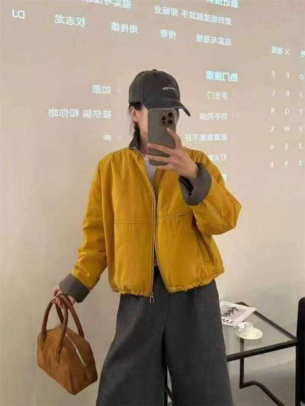 25年秋冬棉服宽松休闲韩版学院风长袖撞色领加棉保暖外套上衣新款|undefined