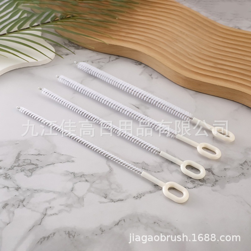 Extended stainless steel straw brush set, small inner diameter straw cup cleaning brush, crevice brush, multifunctional test tube brush