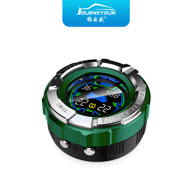 T02 Motorcycle Tire Pressure Monitor Mini Personalized Design High Precision Waterproof and Dustproof Pressure Monitoring System