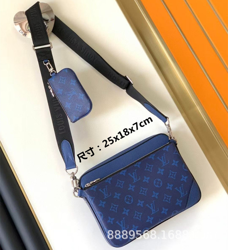 直接供給クロスボーダー m lv メンズバッグレディースバッグブラックウォリアーメッセンジャーバッグ枕バッグチェーンバッグボックスバッグポータブルブリーフケース|undefined