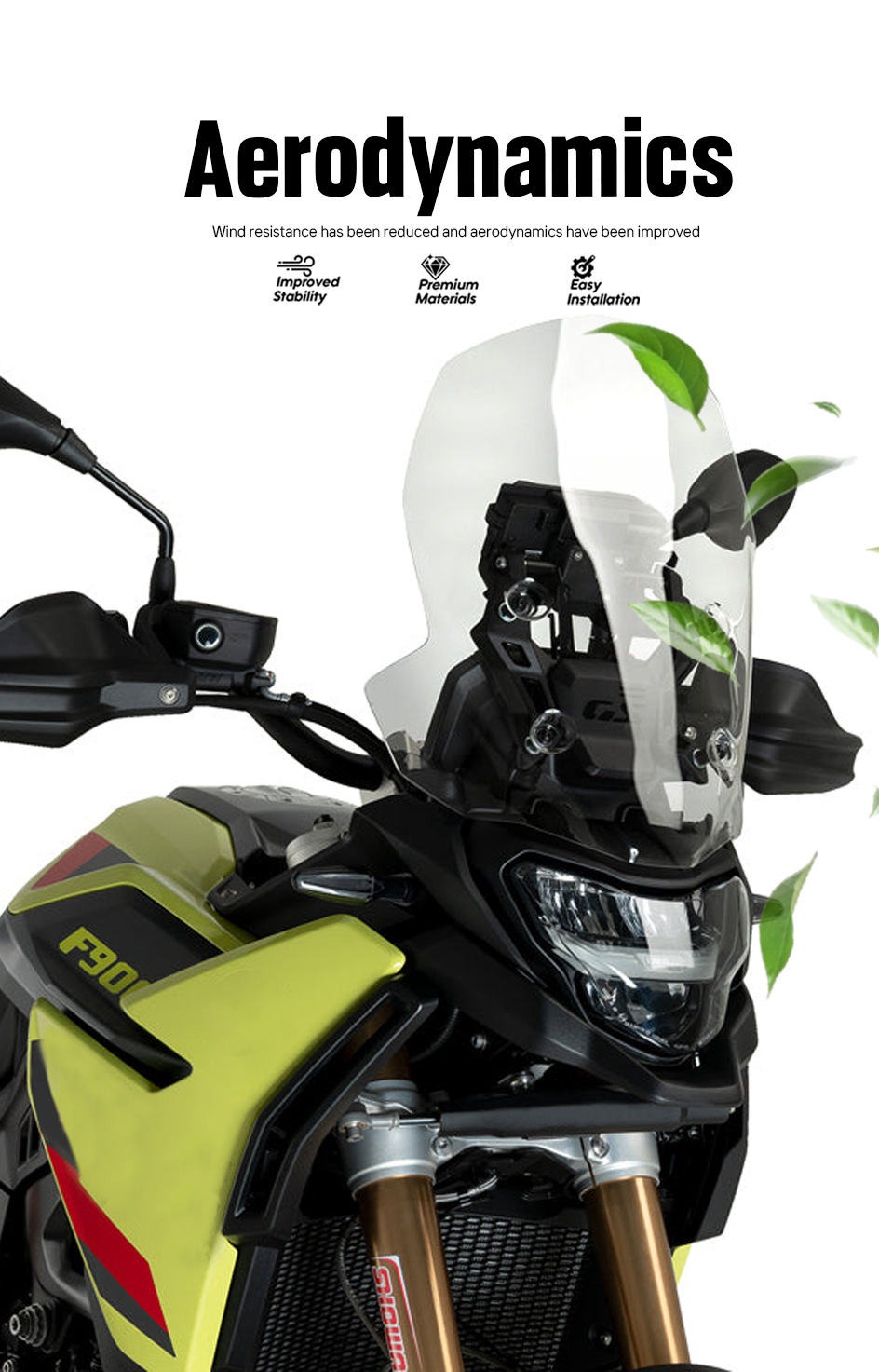 Suitable for BMW F900GS 2024-2026, specialized front windshield heightening deflector cover, windscreen cover, rain shield