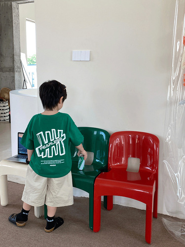 Boys T-shirt short-sleeved  summer new style children's baby Korean tops thin half-sleeved T-shirt trendy brand summer wear