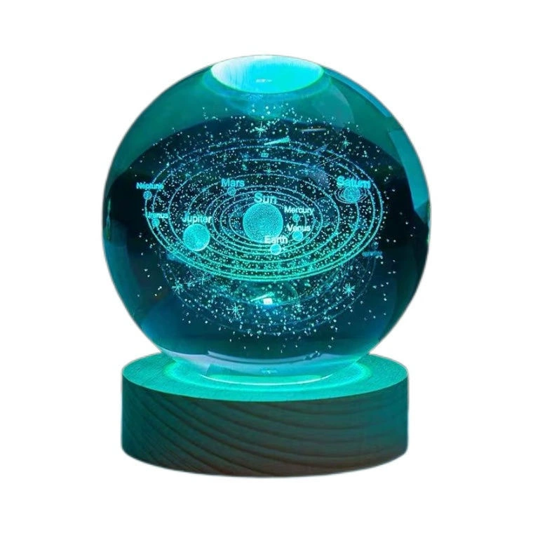 Galaxy Crystal Ball 3D Кондор кристаллический шар светильник светлый кристалл светлый кристалл свайпинг праздники рождество подарок оптовый