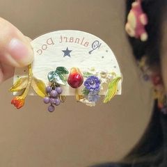 春の気分があふれています。童話感森系元気花耳クリップドーパミン小衆デザイン感耳クリップ無耳洞女