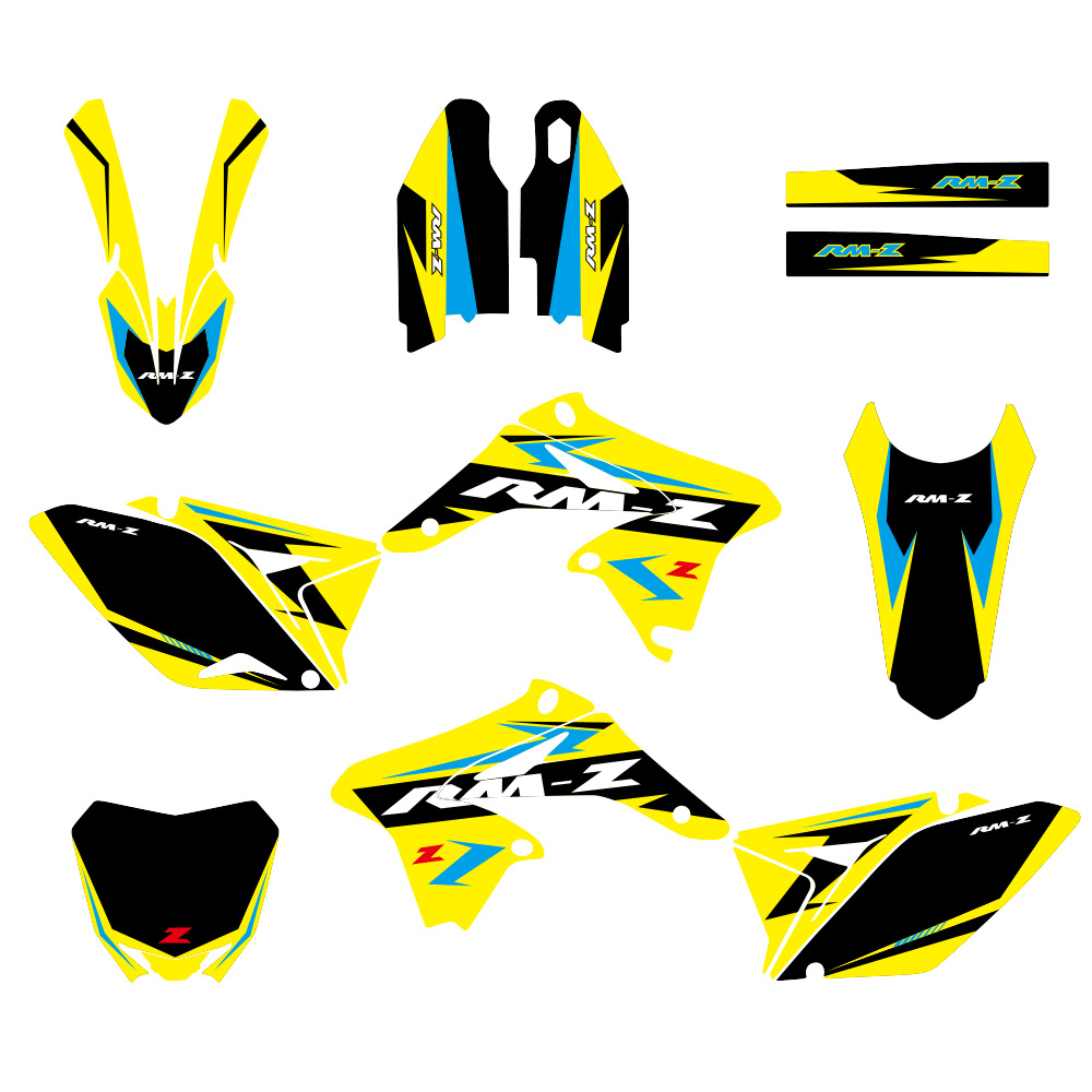 Pegatinas de motocicleta para Suzuki RMZ250 2010 - 2014 SUV conjunto completo de pegatinas de cuerpo