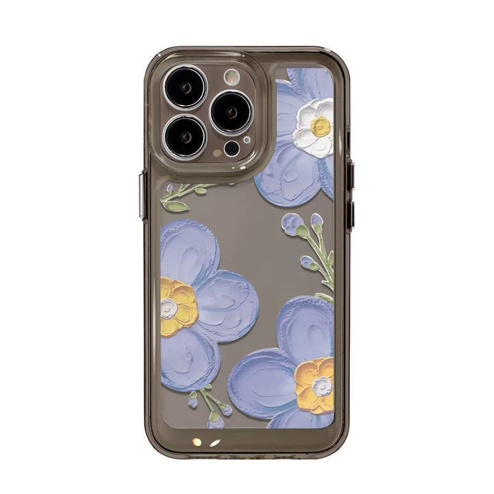 Apple, синий совместимый чехол для телефона, iPhone15 Pro, iPhone 12, цветочный, iphone, 14