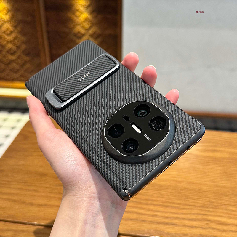 Huawei matex6 携帯電話ケース カーボンファイバー x5 コレクション リストバンド ホルダー x3 中央軸落下防止折りたたみレザーケースに適しています。|undefined