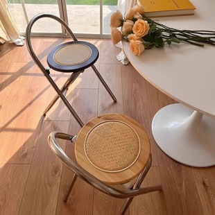 Second-Hand Designer Foldable Chair Home Folding Dining Chair Bedroom Simple Modern Nordic Internet Celebrity Photo Chair
