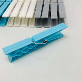 工厂塑料10.4厘米长彩色衣服挂钩晾衣夹洗衣夹衣服24个一包