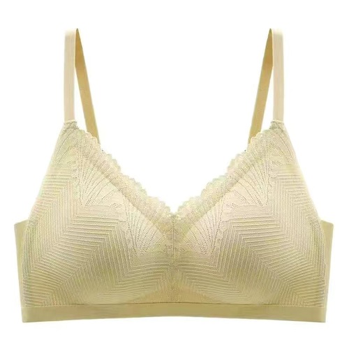 Summer latex seamless sports bra push-up lace camisole no rims bra beautiful back thin style