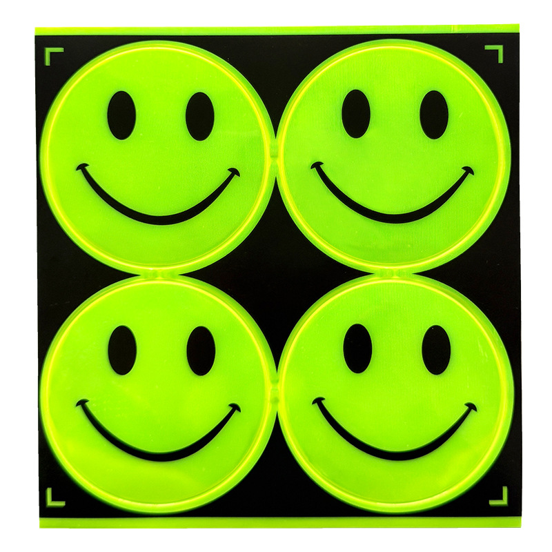 65*65*형광황록색*PVC 반사 격자+자체 접착