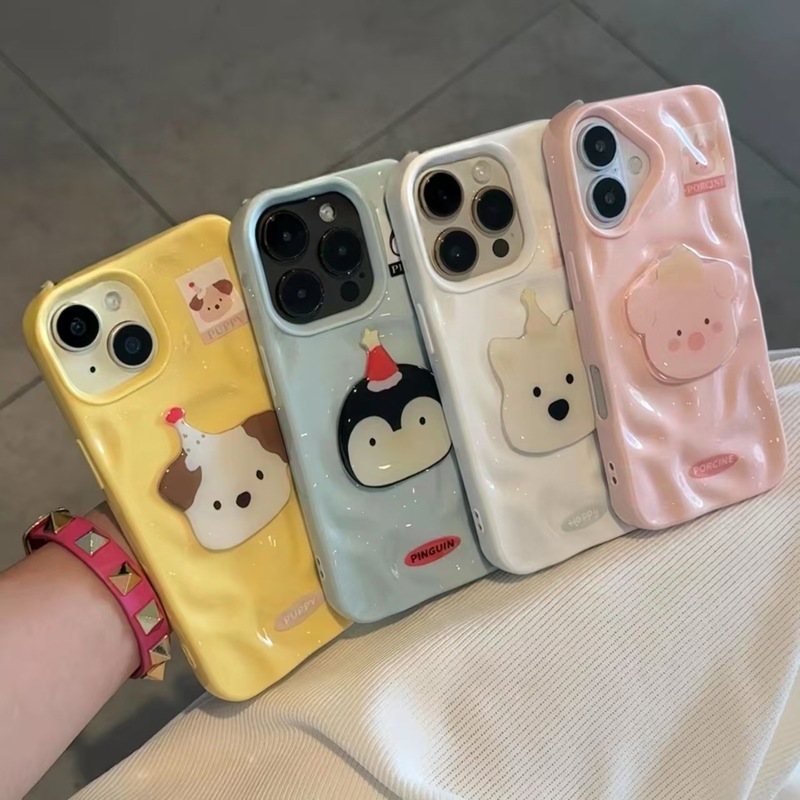 趣味动物贴片适用苹果16/15手机壳陨石纹14公仔13女生iPhone15pro|undefined