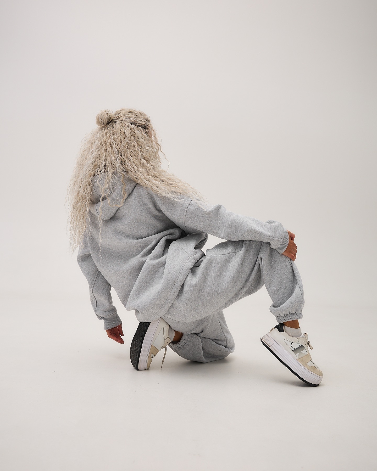 2025 Fall/Winter New European And American Solid Color Long Sleeve Hooded Sweatshirt Women's Fashion Casual Pants Sports_ecoleips.com