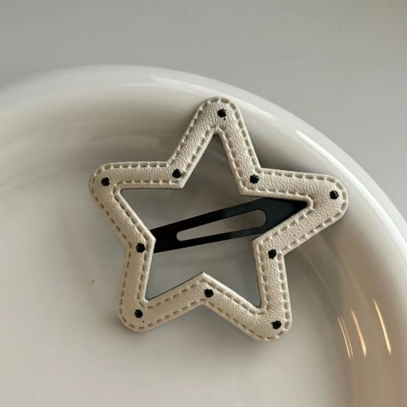 Wave-dot five-pointed star [white]