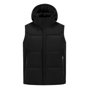 Unisex Thickened Down Jacket Vest Hat Removable Graphene Windproof Waterproof Antistatic