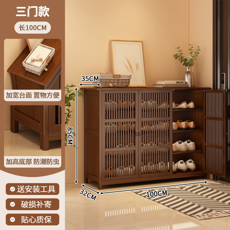 gabinete de zapatos integrado taburete de asiento gabinete de puerta de entrada se puede sentar en el nuevo gabinete de almacenamiento de estilo chino en el interior del hogar con estante de zapatos con cajón