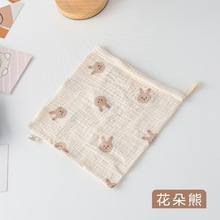 婴儿小方巾四层纯棉纱布儿童毛巾可挂式婴儿洗脸巾宝宝口水巾a类