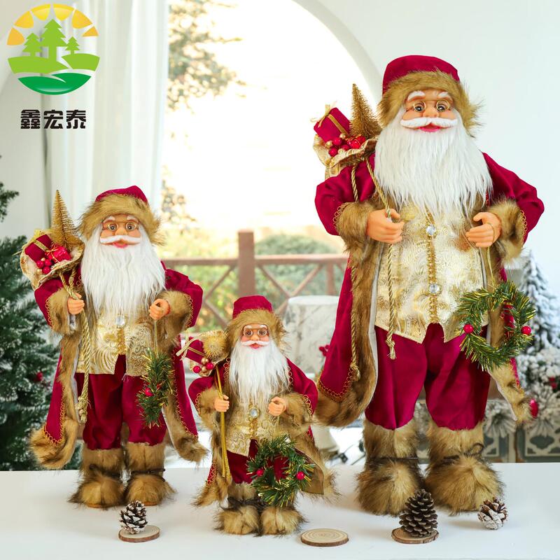 創意布芸サンタクロース人形サンタクロース新クリスマスショーウインドー装飾クロスボーダー工場の供給源|undefined