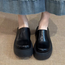 漂鸿网红厚底增高拖鞋女2025秋季新款爆款外穿超高跟包头半拖鞋女