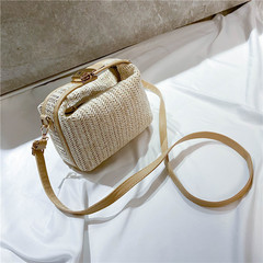 Spring and Summer Small Bags for Women 2024 New Trendy Korean Style Versatile Crossbody Bag Simple and Fresh Single Shoulder Grass Weave Handbag