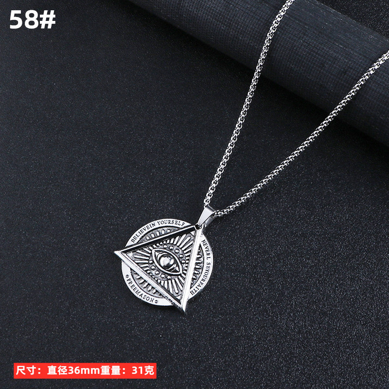 Hombres collar de titanio joyería acero aleación personalizada colgante ins hip hop calle suéter largo cadena accesorios colgantes