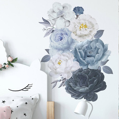 外貿浪漫牡丹花朵兒童臥室客廳玄關家居裝飾牆貼貼紙自粘批發跨