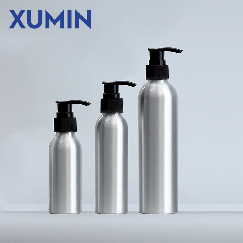 Fábrica en stock 100mL botella de loción de aluminio botella de prensa cosméticos sub-embalaje loción de aluminio botella vacía Xumin material de embalaje image 10