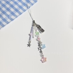 Original Sweet Candy Star Girl Phone Cover Handmade Bead Phone Chain CCD Bag Charm