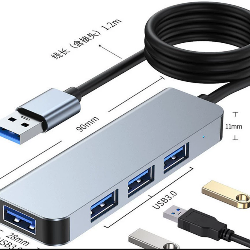 Pan-Asia USB3.0 HUB 4-портовый разветвитель 1.2m удлинительный кабель