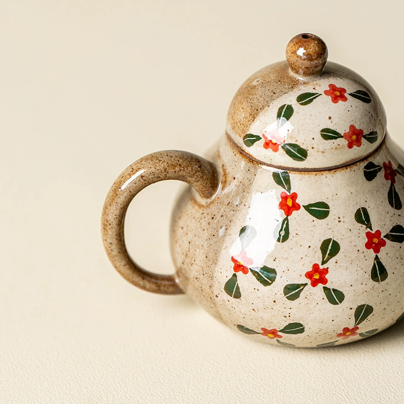 Natural ore, clay, flavored tea, ceramic teapot, tea set, hand painting