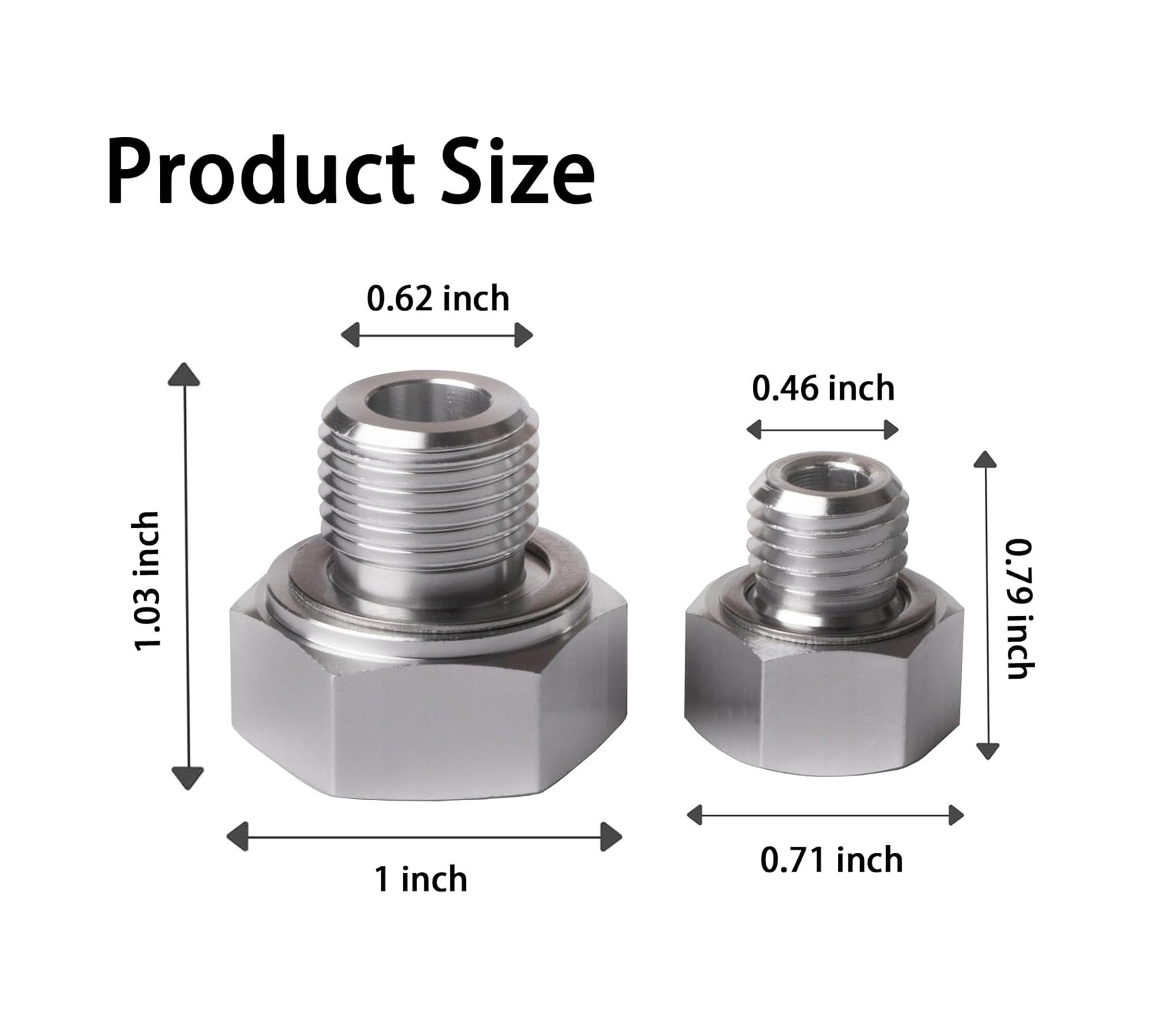 Oil Pressure Sensor Adapter M16 1.5 and M12 1.5 to 1/8 NPT