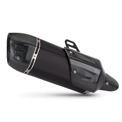 Motorcycle exhaust pipe Modification Ninja400 R6 Cbr500 - s7-large-shield-black-imitation-head-with-cover