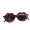 Red geometric glasses for St. Valentine's Day suitable for photo sessions, factory direct supply