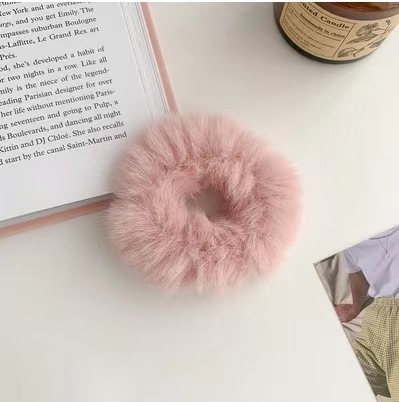 イミテーションラビットファードーナツヘアバンドミンクヘアロープ毛皮の帽子多用途ぬいぐるみヘアロープ日本と韓国のファッションヘッドアクセサリー|undefined