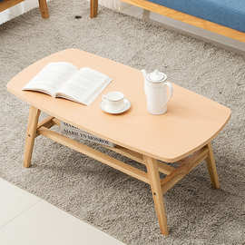 北欧小户型现代简约实木茶几日式边几圆形小桌子喝茶客厅咖啡桌