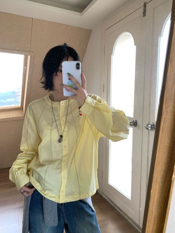 3601女2025秋季新款休闲慵懒长袖衬衣外套宽松女即墨开衫厂家批发|undefined