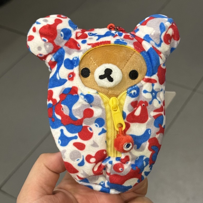 轻松熊熊哥熊妹花花睡袋挂件毛绒公仔玩偶珠链扣包挂饰|undefined
