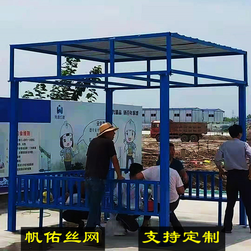 建筑工地钢筋加工棚 组装式钢筋加工棚木工安全通道休息间防护棚 阿里巴巴 
