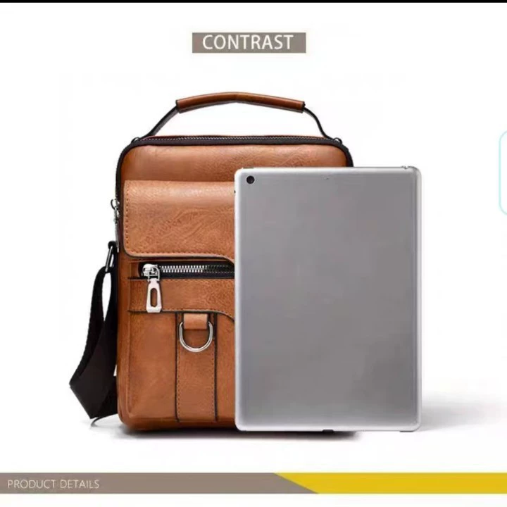 Сумка через плечо Мужская сумка Ретро вертикальный рюкзак Деловая мужская сумка повседневная мужская кожаная сумка на плечо сумка