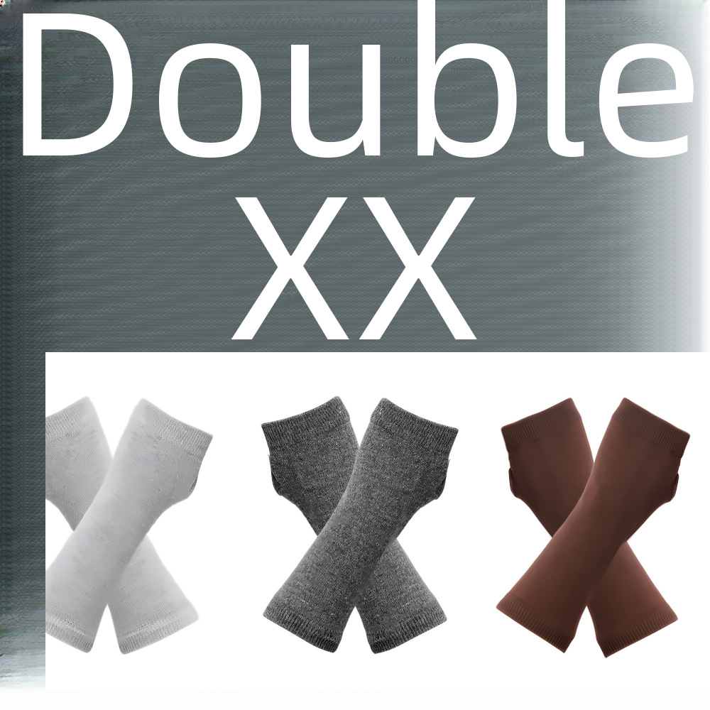 Cross-border Knitted Finger-leaking Gloves cospla Anime Striped Finger-wearing Wrist Sleeve Children's Finger-exposed Arm Sleeve Thin_voghion.com