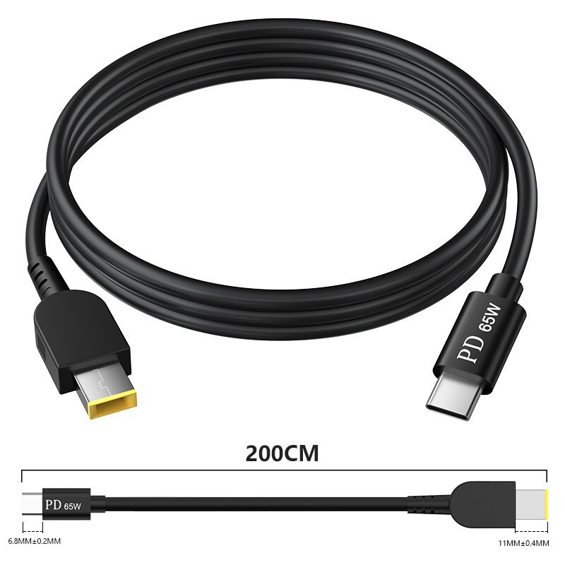 Cross-Border Exclusive Supply of 65W Type-C to Dc Power Cable Pd Decoy Cable Fast Charging Laptop Charging Cable 20V