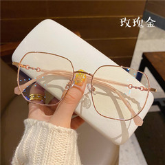 Large-frame myopia glasses for women, allergy-friendly and customizable with prescription lenses—trendy Korean-style design, same model as Ni Ni’s, also available in a stylish, artistic version for men.