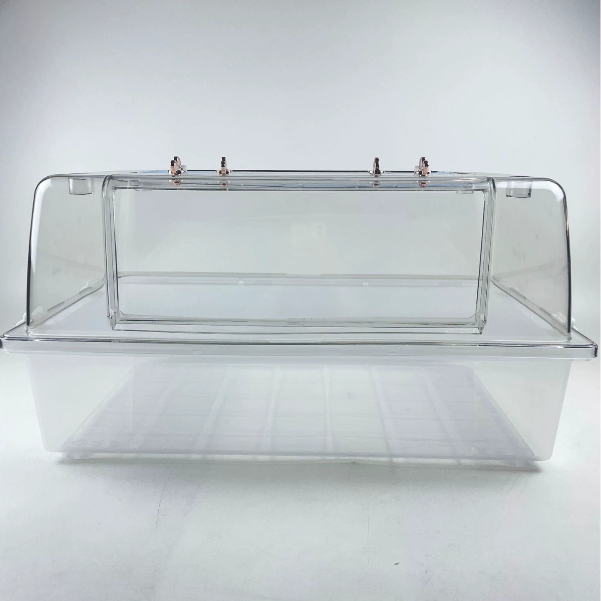 Клетка для хомяка, полностью прозрачная, золотая, пластиковая, базовая клетка, небольшая клетка для разведения питомцев, роскошная вилла из акрила с высокой прозрачностью.